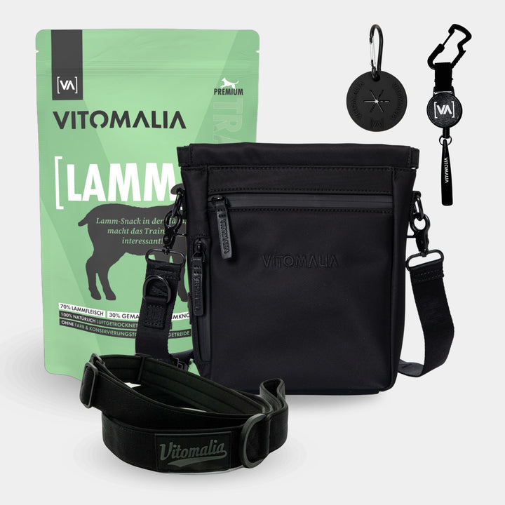 Bundle - Gassi-Complete-Set-Black-Lamb - Con elegante Borsa a tracolla