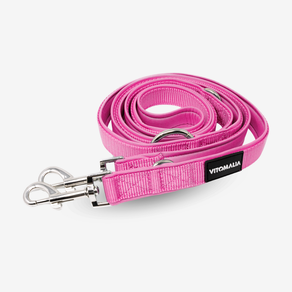 Klassische Hundeleine Classic Edition Pink - 2,2m dreifach verstellbar - Vitomalia - Hundeleine Classic Edition