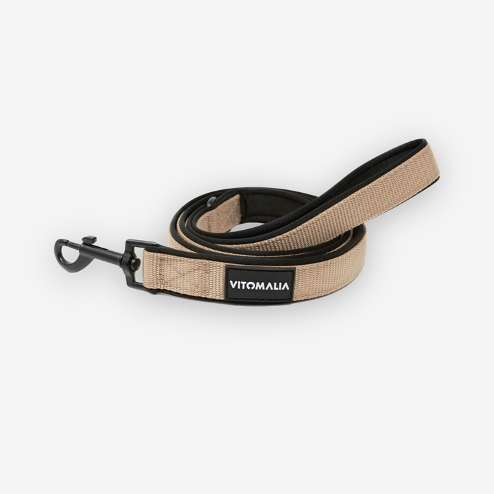 Classic Nero Edition Beige Dog Leash - with hand loop