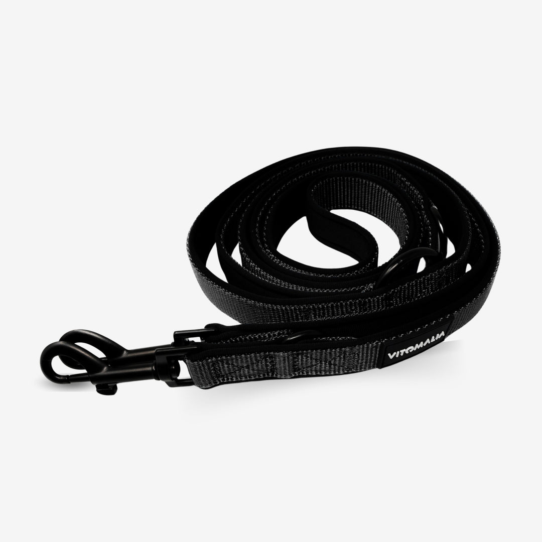 Laisse pour chien Classic Nero Edition Noir - triple réglage