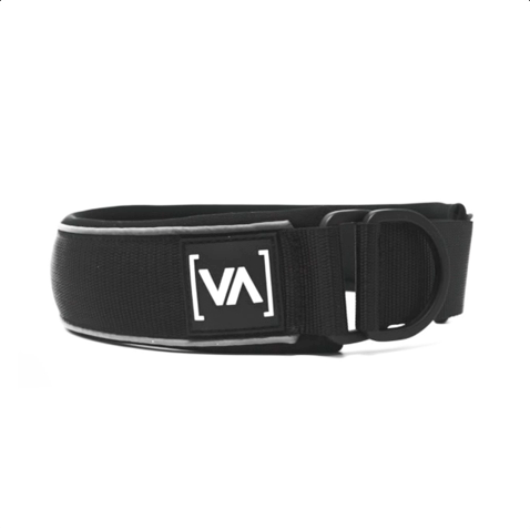 Reflective Black Pull Stop Dog Collar - With Anti-Choke Function